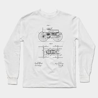 Electric Road Vehicle Vintage Patent Drawing Long Sleeve T-Shirt